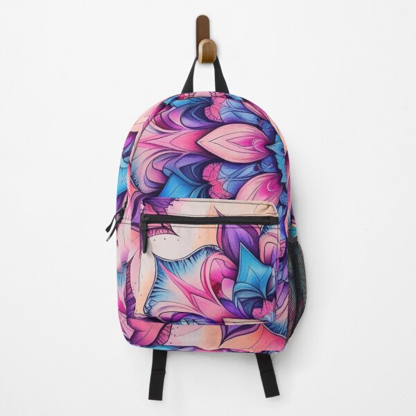 Item preview, Radiant Feminine Harmony – Pink, Purple & Teal Fractal Mandala designed and sold by Harmonic_Layers.