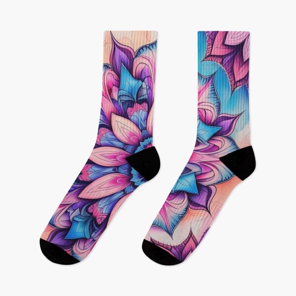 Item preview, Radiant Feminine Harmony – Pink, Purple & Teal Fractal Mandala designed and sold by Harmonic_Layers.