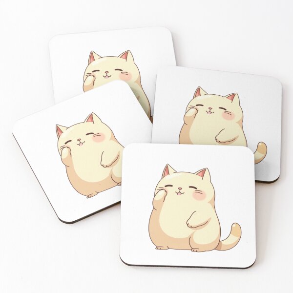 Item preview, Sleepy Grooming Cat – Minimal Kawaii Illustration designed and sold by Tichakorn2020.