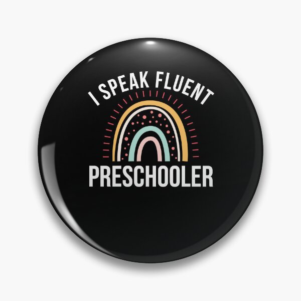 Item preview, I Speak Fluent preschooler funny cute teacher joke rainbow designed and sold by snowry.