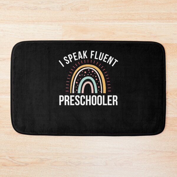 Item preview, I Speak Fluent preschooler funny cute teacher joke rainbow designed and sold by snowry.