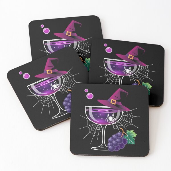 Item preview, Halloween Purple Grape Wine Glass Witch Hat Cute designed and sold by brynatshop.