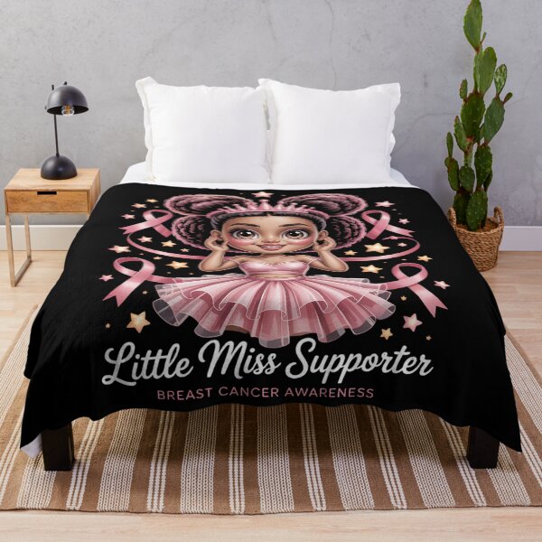 Item preview, Breast Cancer Little Miss Supporter Afro Girl Kids Toddler designed and sold by brynatshop.