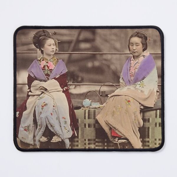 Item preview, Two Japanese Women Sitting on a Bench designed and sold by AnimaliaStar.