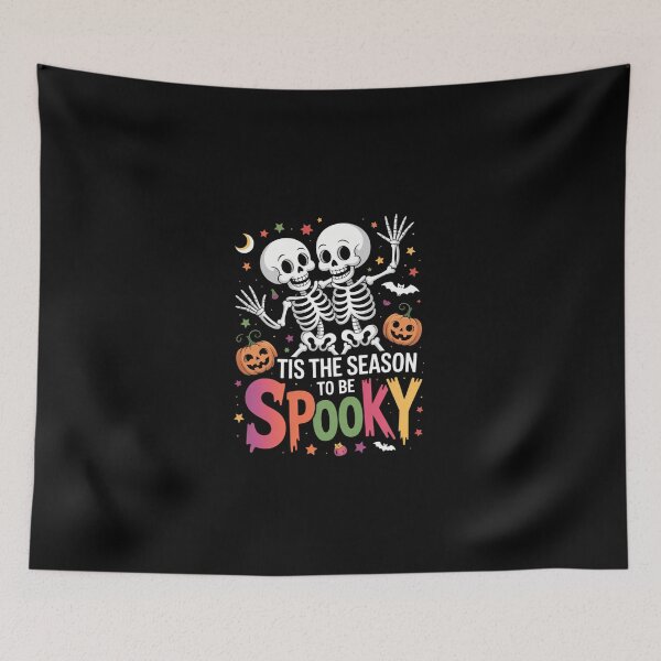Item preview, Tis The Season To Be Spooky Dancing Skeleton Halloween Fall designed and sold by KarstenNoanra.
