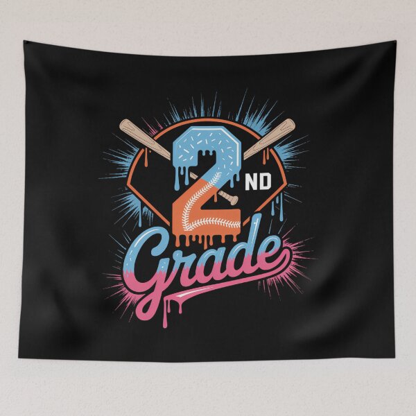 Item preview, First Day of Second 2nd Grade Baseball Ice Cream Drip designed and sold by brynatshop.