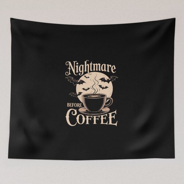 Item preview, Womens Funny Nightmare Before Coffee Halloween Moon Scary Pumpkin designed and sold by KarstenNoanra.