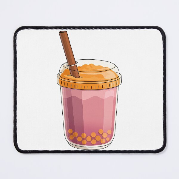 Item preview, Pink Bubble Tea Drink Illustration designed and sold by ArtfulWeave.
