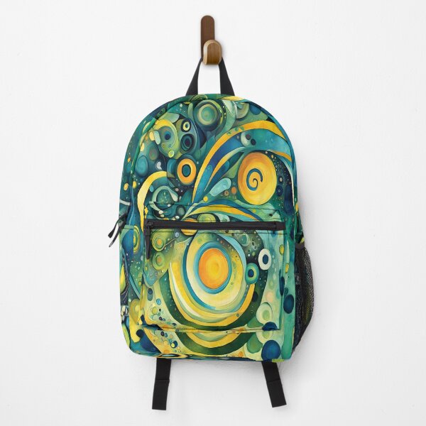 Item preview, Geometric abstraction in swirly greens designed and sold by artedamensagem.