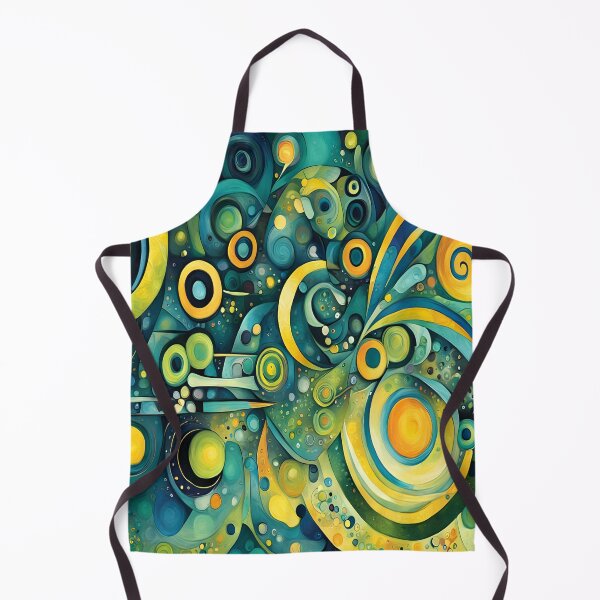Item preview, Geometric abstraction in swirly greens designed and sold by artedamensagem.