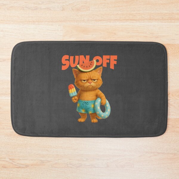 Item preview, Grumpy Cat with Watermelon Hat – Sun Off Summer Mood designed and sold by iamwonderkitty.
