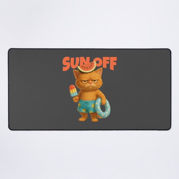 Item preview, Grumpy Cat with Watermelon Hat – Sun Off Summer Mood designed and sold by iamwonderkitty.