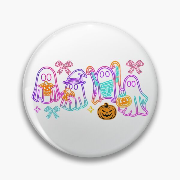 Item preview, Neon Halloween Ghosts Trick or Treat Design designed and sold by ArtfulWeave.