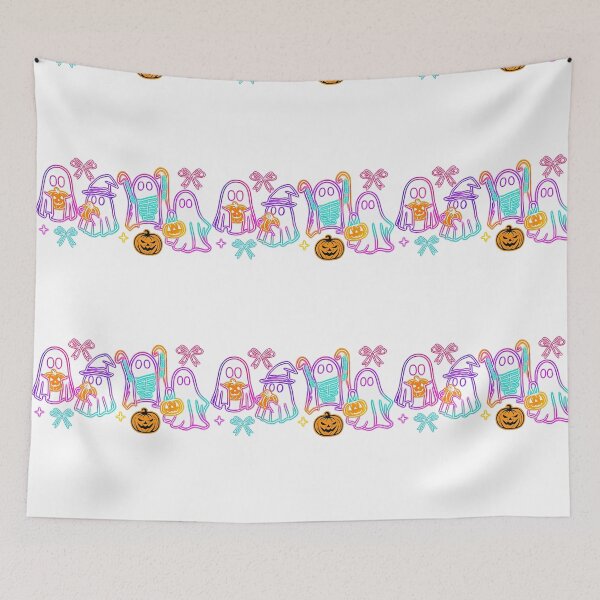 Item preview, Neon Halloween Ghosts Trick or Treat Design designed and sold by ArtfulWeave.