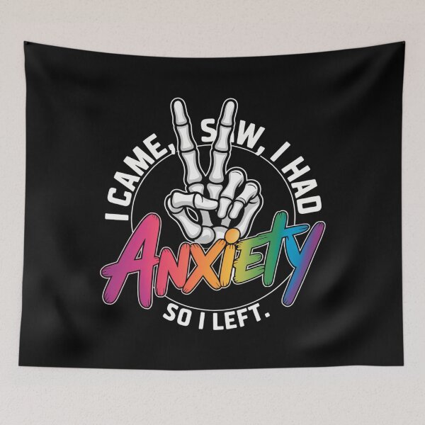 Item preview, I Came I Saw I Had Anxiety So I Left Depression Skeleton designed and sold by Sea4Adventures.