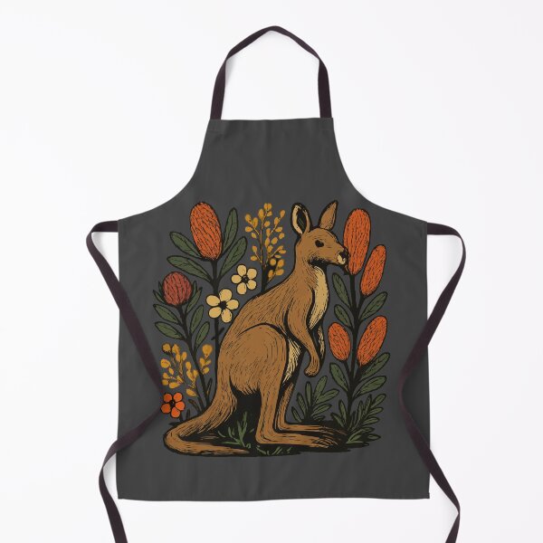Item preview, Kangaroo Among Bush Blooms – Folk Art Style designed and sold by Highway45nz.