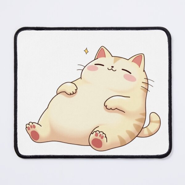 Item preview, Happy Belly Cat – Plush Kawaii Relax Pose designed and sold by Tichakorn2020.