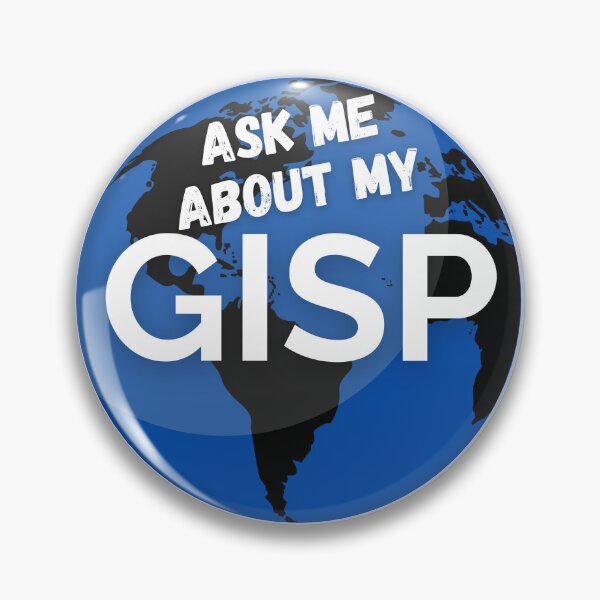 Item preview, Ask Me About My GISP – GIS Professional (Blue) designed and sold by Carley Anne Plans.