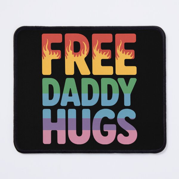 Item preview, Free Daddy Hugs LGBT Pride Month Colorful Rainbow LGBTQ Dad designed and sold by Sunset4Bones.