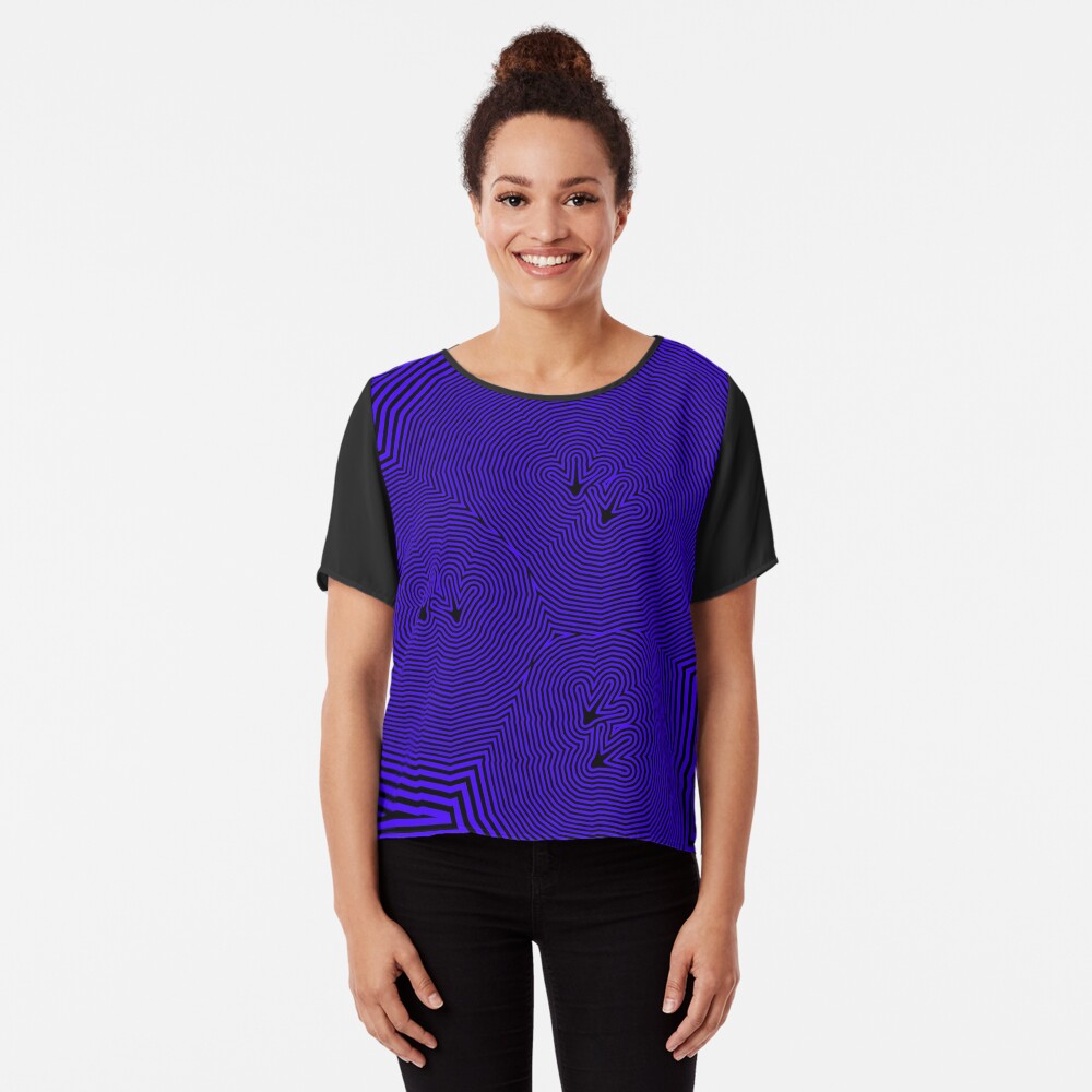 Chickenfeet - Blue Chiffon Top