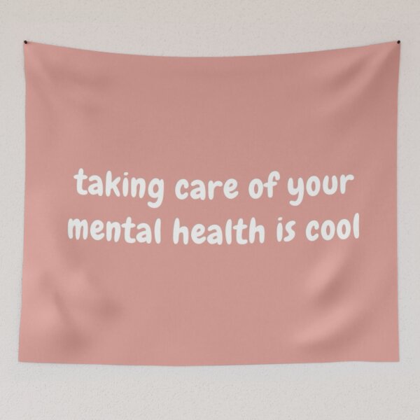 Item preview, Taking care of your mental health is cool (colored background) designed and sold by kxram.
