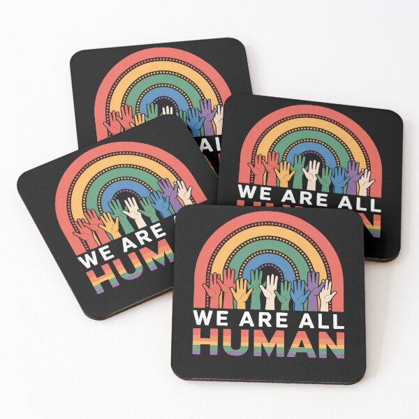 Item preview, We Are All Human Pride Ally Rainbow LGBT Flag Gay Pride designed and sold by Sunset4Bones.