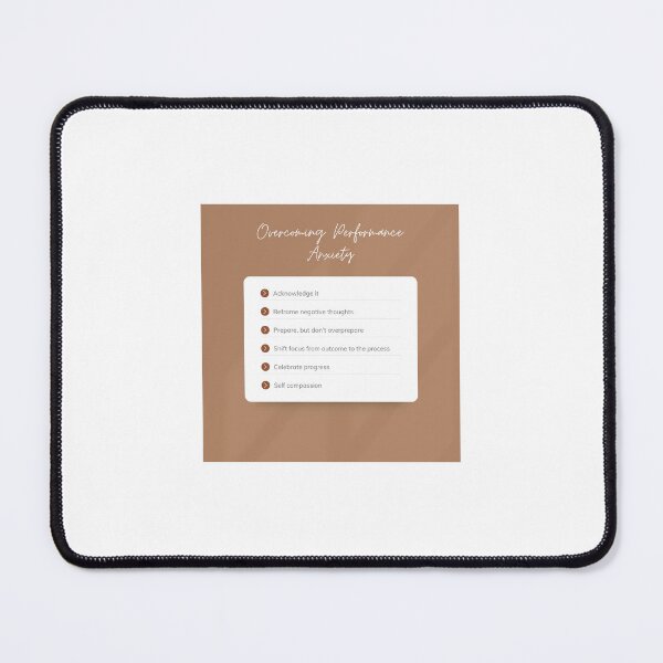 Item preview, Acknowledge performance anxiety, reframe thoughts, focus, grow, celebrate. designed and sold by InsightTC.