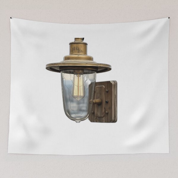 Item preview, Brass and Pine Wood Light Fixture designed and sold by sharon1210.