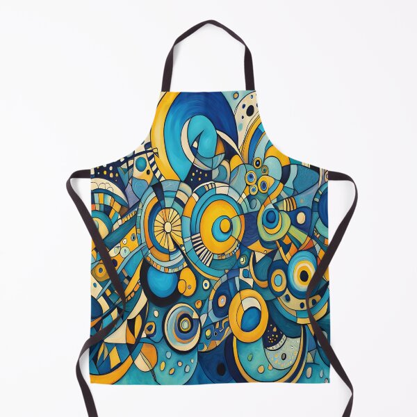 Item preview, Geometric abstraction in blue and yellow designed and sold by artedamensagem.