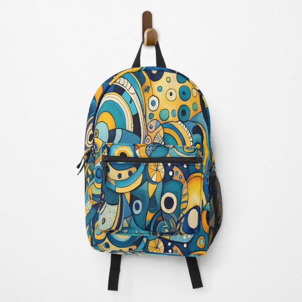 Item preview, Geometric abstraction in blue and yellow designed and sold by artedamensagem.