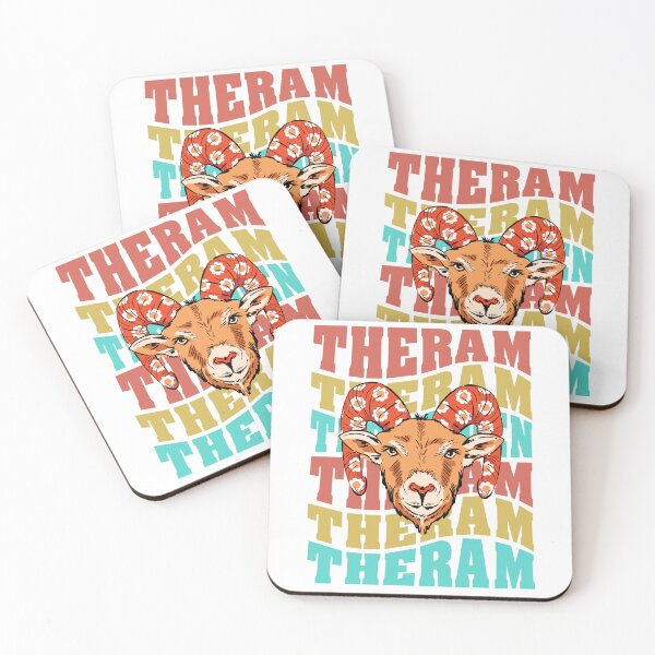 Item preview, Aries Star Ram Zodiac - Astrology Retro Bohemian Red Blue Yellow Floral designed and sold by KatandChase.