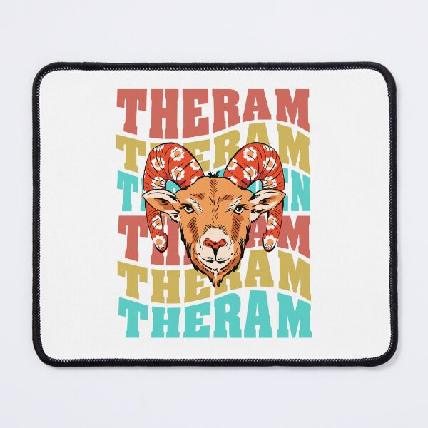 Item preview, Aries Star Ram Zodiac - Astrology Retro Bohemian Red Blue Yellow Floral designed and sold by KatandChase.
