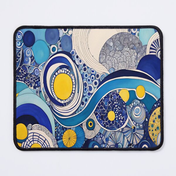 Item preview, Geometric Abstraction in bue and yellow designed and sold by artedamensagem.