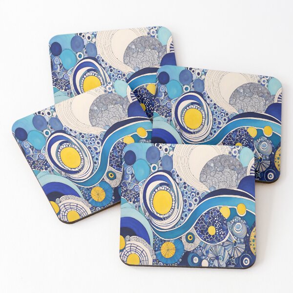 Item preview, Geometric Abstraction in bue and yellow designed and sold by artedamensagem.