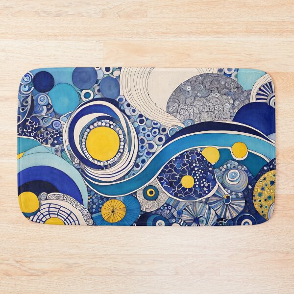 Item preview, Geometric Abstraction in bue and yellow designed and sold by artedamensagem.