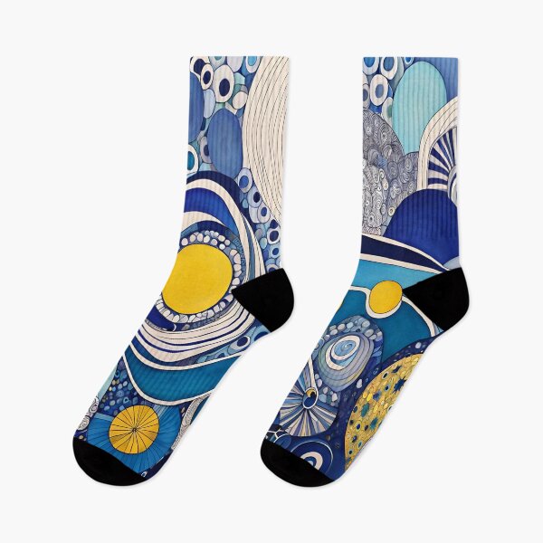Item preview, Geometric Abstraction in bue and yellow designed and sold by artedamensagem.