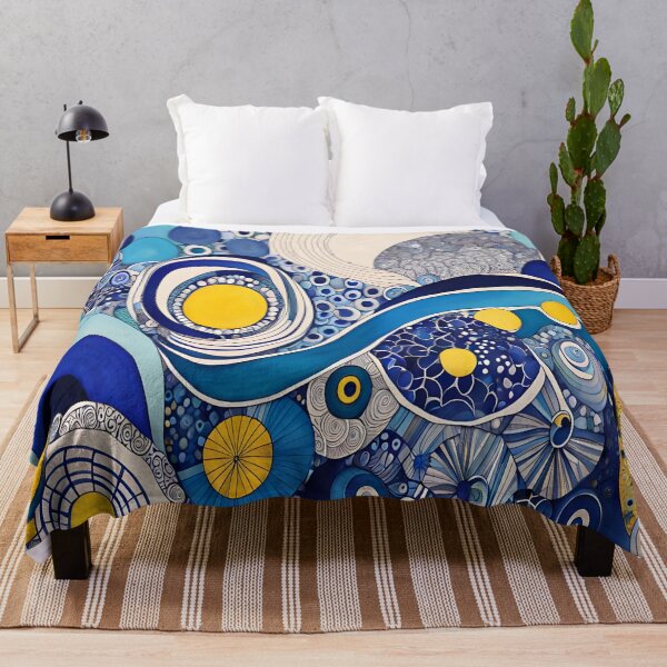 Item preview, Geometric Abstraction in bue and yellow designed and sold by artedamensagem.