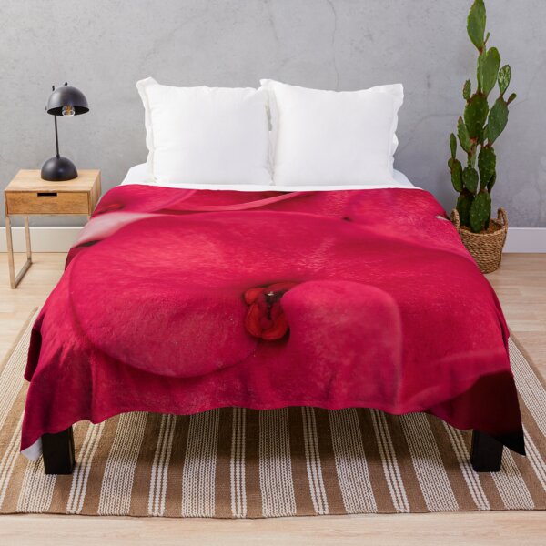 Item preview, Fascinating details of a vibrant red flower designed and sold by franck380.
