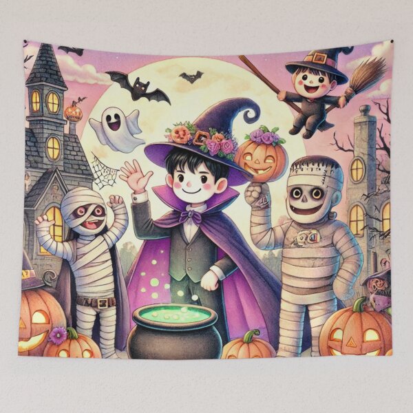 Item preview, Moonlit Mischief at Spooky Hollow designed and sold by Dream Bloom Gallery.