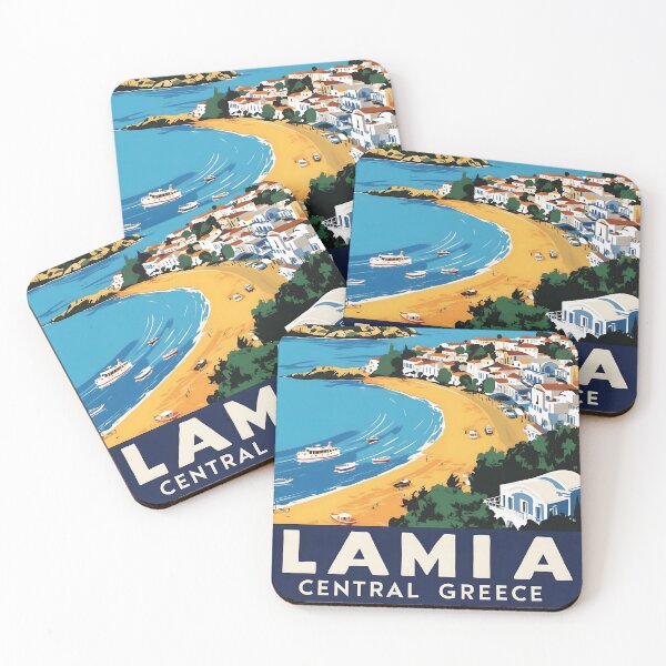 Item preview, Lamia Central Greece Vintage Travel Retro Tourism 2 designed and sold by TravelersGems.