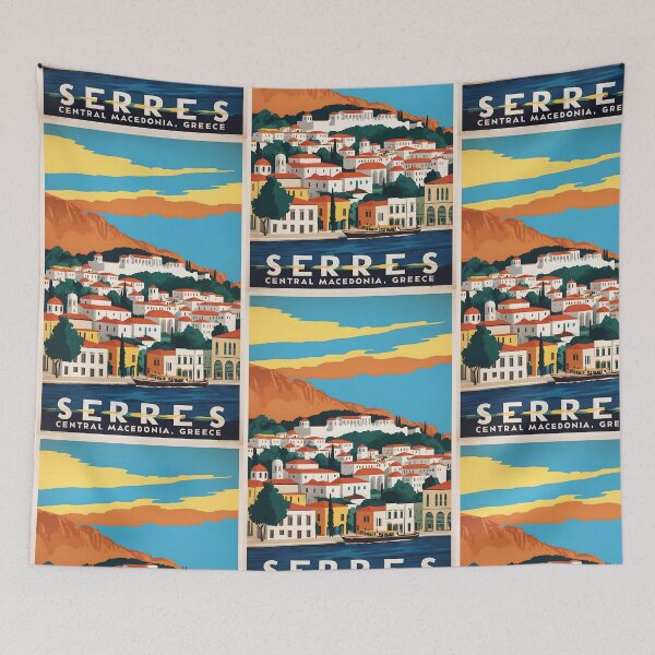 Item preview, Serres Central Macedonia Greece Vintage Travel Retro Tourism designed and sold by TravelersGems.
