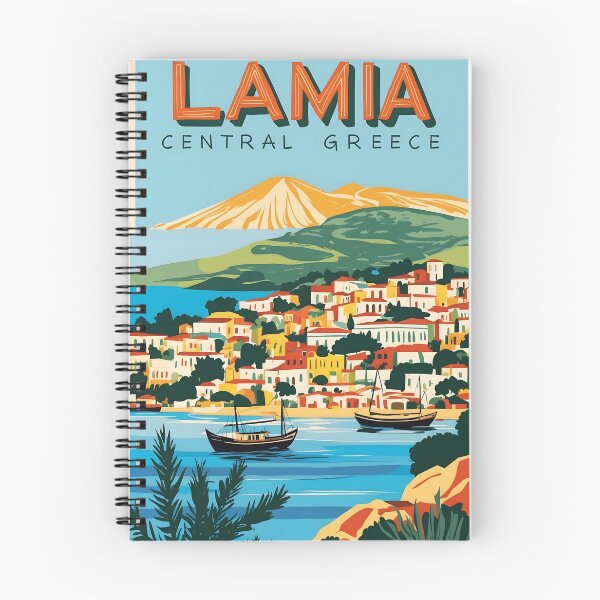 Item preview, Lamia Central Greece Vintage Travel Retro Tourism designed and sold by TravelersGems.