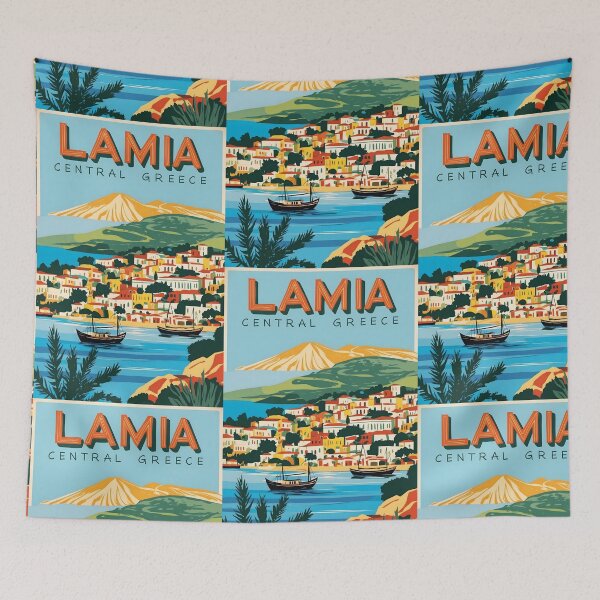 Item preview, Lamia Central Greece Vintage Travel Retro Tourism designed and sold by TravelersGems.