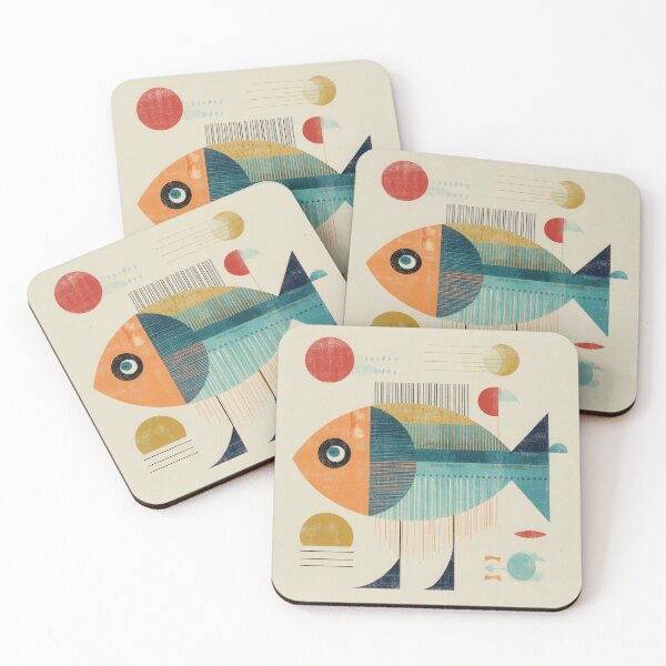 Item preview, When Fish Don't Swim: Quirky Abstract Fish with Legs Geometric Retro Art designed and sold by dawnleblanc55.