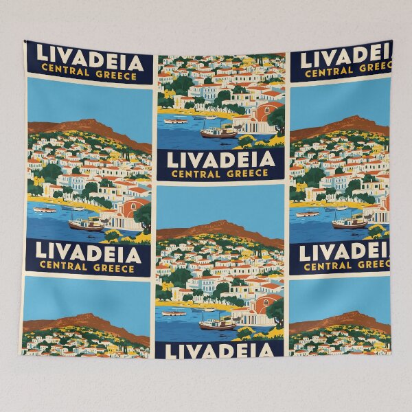 Item preview, Livadeia Central Greece Vintage Travel Retro Tourism designed and sold by TravelersGems.