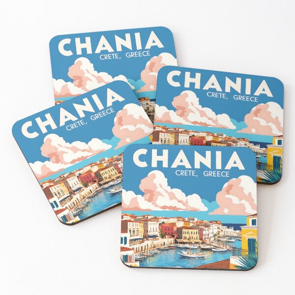 Item preview, Chania Crete Greece Vintage Travel Retro Tourism designed and sold by TravelersGems.