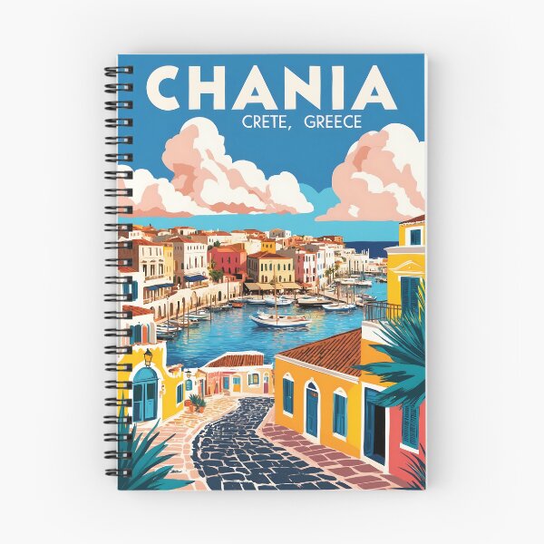 Item preview, Chania Crete Greece Vintage Travel Retro Tourism designed and sold by TravelersGems.