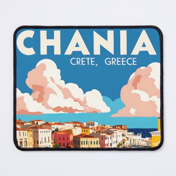 Item preview, Chania Crete Greece Vintage Travel Retro Tourism designed and sold by TravelersGems.