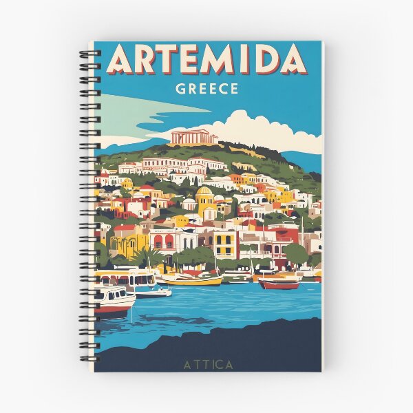 Item preview, Artemida Attica Greece Vintage Travel Retro Tourism designed and sold by TravelersGems.