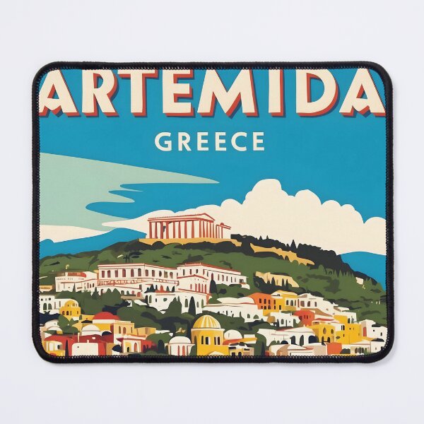 Item preview, Artemida Attica Greece Vintage Travel Retro Tourism designed and sold by TravelersGems.
